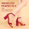 image:imageAnkis Heels for Women Open Toe Ankle Strap Chunky Heel Sandals 275 InchRed