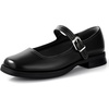 image:imageWomens Mary Janes Shoes Pumps Comfortable Dress Shoes Square Toe Wedding Shoes Low Short Block Chunky Thick Heels Black