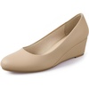 image:imageAnkis Black Nude Silver Gold Wedges for Women Low Heel Womens Wedge Comfortable Closed Toe Women Pumps Dress Shoes 2InchNude Nubuck
