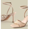 image:imageAnkis High Heels for Women Black Nude Heel Strappy Open Toe Stiletto Heels Ankle Strap Kitten Heeled Sandals Wedding Party Dress ShoesNude