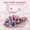 image:imageAnkis Womens Fuzzy Slippers Cross Band Memory Foam Open Toe Comfy Soft House Shoes AntiSlip Indoor Outdoor Gifts for WomenHeart