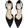 image:imageAnkis Closed Toe Kitten Heels for Women Bow Stiletto Heel Pumps Dress Wedding Party ShoesBlack Suede