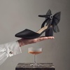 image:imageAnkis White Wedding Heels Black Closed Toe Pearl Heels with Ankle StrapBlack Pu