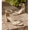 image:imageAnkis Black Nude Silver Low Women Heels 225 Block Chunky Open Toe Classic Ankle Strap Sandal Shoes for Bridal Wedding Dressy Prom Daily Party 2026Nude Nubuck