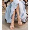 image:imageAnkis Black Nude Silver Low Women Heels 225 Block Chunky Open Toe Classic Ankle Strap Sandal Shoes for Bridal Wedding Dressy Prom Daily Party 2026Nude Nubuck