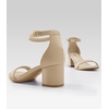 image:imageAnkis Black Nude Silver Low Women Heels 225 Block Chunky Open Toe Classic Ankle Strap Sandal Shoes for Bridal Wedding Dressy Prom Daily Party 2026Nude Nubuck