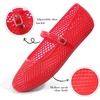image:imageAnkis Womens Mary Jane Ballet Flats Mesh Jelly Fishnet SandalsJelly Red