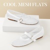 image:imageAnkis Womens Mary Jane Ballet Flats Mesh Jelly Fishnet SandalsWhite