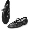 image:imageAnkis Womens Mary Jane Ballet Flats Mesh Jelly Fishnet SandalsBlack