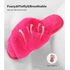 image:imageAnkis Memory Foam Fuzzy Slippers for WomenOpen Toe House Shoes  Faux Fur Cross BandIndoor Outdoor Slippers AntiSlip Comfy Cozy Fluffy Gifts for Women Mom Bride BridesmaidsHot Pink