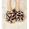 image:imageAnkis Memory Foam Fuzzy Slippers for WomenOpen Toe House Shoes  Faux Fur Cross BandIndoor Outdoor Slippers AntiSlip Comfy Cozy Fluffy Gifts for Women Mom Bride BridesmaidsLeopard