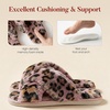 image:imageAnkis Memory Foam Fuzzy Slippers for WomenOpen Toe House Shoes  Faux Fur Cross BandIndoor Outdoor Slippers AntiSlip Comfy Cozy Fluffy Gifts for Women Mom Bride BridesmaidsPink Leopard