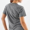 imageSalomon Womens Cross Run QuickDrying Short Sleeve Workout Tee for Road RunningDeep Black  Heather