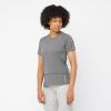 imageSalomon Womens Cross Run QuickDrying Short Sleeve Workout Tee for Road RunningDeep Black  Heather