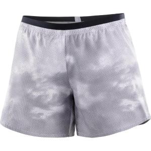 imageSalomon Womens Cross 5quot Comfort Shorts for Trail RunningWhite  Gray Violet  Frost Gray