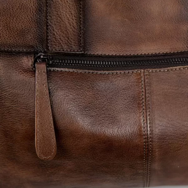 imageIswee Genuine Leather Satchel Tote Bag Top Handle Handbag Designer Shoulder Bag Large Capacity Cross Body BagCoffee