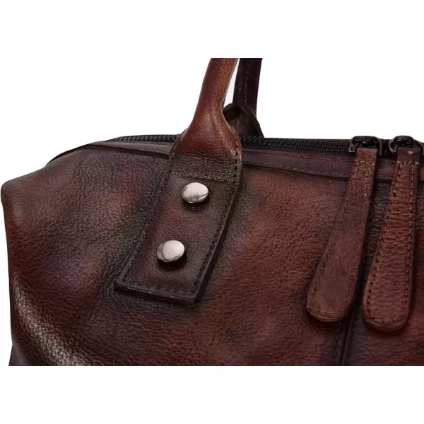 imageIswee Genuine Leather Satchel Tote Bag Top Handle Handbag Designer Shoulder Bag Large Capacity Cross Body BagCoffee