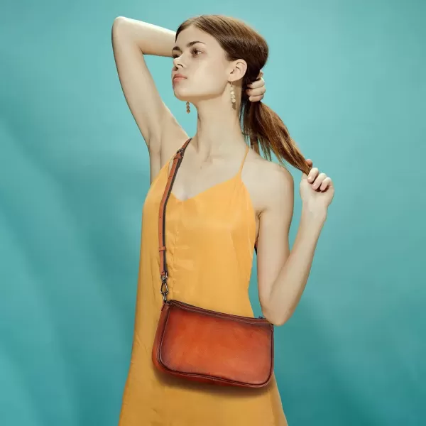 imageIswee Leather Crossbody Bags for Women Small Designer Shoulder Bag Hobo Purse Satchel Handbags with Two StrapsCoffee
