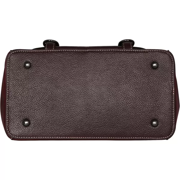 imageIswee Leather Shoulder Bags for Women Satchel Bags Vintage Designer Crossbody Purses Tote Bags with Zipper TopHandleCoffee