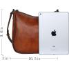 imageIswee Crossbody Bags for Women Genuine Leather Purse Cross Body Bag Hobo Handbag Ladies Vintage Shoulder Bag WorkBrown
