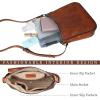 imageIswee Crossbody Bags for Women Genuine Leather Purse Cross Body Bag Hobo Handbag Ladies Vintage Shoulder Bag WorkBrown