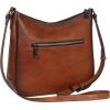 imageIswee Crossbody Bags for Women Genuine Leather Purse Cross Body Bag Hobo Handbag Ladies Vintage Shoulder Bag WorkBrown