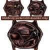 imageIswee Genuine Leather Shoulder Bags Purses and Handbags for Women Satchel Designer Cross Body Hobo Medium Size ToteCoffee