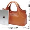imageIswee Genuine Leather Shoulder Bags Purses and Handbags for Women Satchel Designer Cross Body Hobo Medium Size ToteSorrel