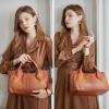 imageIswee Genuine Leather Shoulder Bags Purses and Handbags for Women Satchel Designer Cross Body Hobo Medium Size ToteSorrel