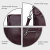 imageIswee Genuine Leather Shoulder Bags Purses and Handbags for Women Satchel Designer Cross Body Hobo Medium Size ToteViolet