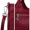 imageIswee Genuine Leather Shoulder Bags Purses and Handbags for Women Satchel Designer Cross Body Hobo Medium Size ToteWine