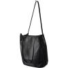 imageIswee Genuine Leather Tote Bucket Bags Hobo Shoulder Bags Purse and Handbags for Women TrendyBlacklichee
