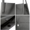imageIswee Genuine Leather Tote Bucket Bags Hobo Shoulder Bags Purse and Handbags for Women TrendyGreylichee