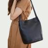 imageIswee Genuine Leather Tote Bucket Bags Hobo Shoulder Bags Purse and Handbags for Women TrendyNavy Bluelichee