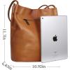 imageIswee Genuine Leather Tote Bucket Bags Hobo Shoulder Bags Purse and Handbags for Women TrendySorrel