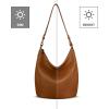 imageIswee Hobo Bags for Women Shoulder Handbags Leather Tote Bag and Purses Cross Body Pocketbooks Everyday Work BagBrown