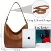 imageIswee Hobo Bags for Women Shoulder Handbags Leather Tote Bag and Purses Cross Body Pocketbooks Everyday Work BagBrown