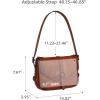 imageIswee Leather Crossbody Bags for Women Designer Purse Shoulder Bag Medium Size Saddle Purse TravelBrown