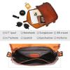 imageIswee Leather Crossbody Bags for Women Designer Purse Shoulder Bag Medium Size Saddle Purse TravelBrown