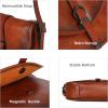imageIswee Leather Crossbody Bags for Women Designer Purse Shoulder Bag Medium Size Saddle Purse TravelBrown