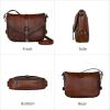 imageIswee Leather Crossbody Bags for Women Designer Purse Shoulder Bag Medium Size Saddle Purse TravelCoffee