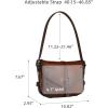 imageIswee Leather Crossbody Bags for Women Designer Purse Shoulder Bag Medium Size Saddle Purse TravelCoffee
