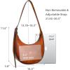 imageIswee Leather Crossbody Bags for Women Hobo Bag Lightweight Designer Shoulder Handbags Stylish Crescent PurseBrown