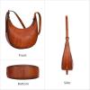 imageIswee Leather Crossbody Bags for Women Hobo Bag Lightweight Designer Shoulder Handbags Stylish Crescent PurseBrown