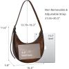 imageIswee Leather Crossbody Bags for Women Hobo Bag Lightweight Designer Shoulder Handbags Stylish Crescent PurseCoffee