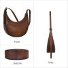 imageIswee Leather Crossbody Bags for Women Hobo Bag Lightweight Designer Shoulder Handbags Stylish Crescent PurseCoffee