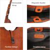 imageIswee Leather Shoulder Bag Designer Crossbody Bags for Women Crescent Purse Hobo Handbags Everyday PurseBrown