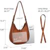 imageIswee Leather Shoulder Bag Designer Crossbody Bags for Women Crescent Purse Hobo Handbags Everyday PurseBrown