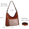 imageIswee Shoulder Bag Soft Leather Purses Vintage Womens Crossbody Handbags Luxury Stylish Crossbody Bag PurseBrown