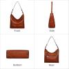 imageIswee Shoulder Bag Soft Leather Purses Vintage Womens Crossbody Handbags Luxury Stylish Crossbody Bag PurseBrown